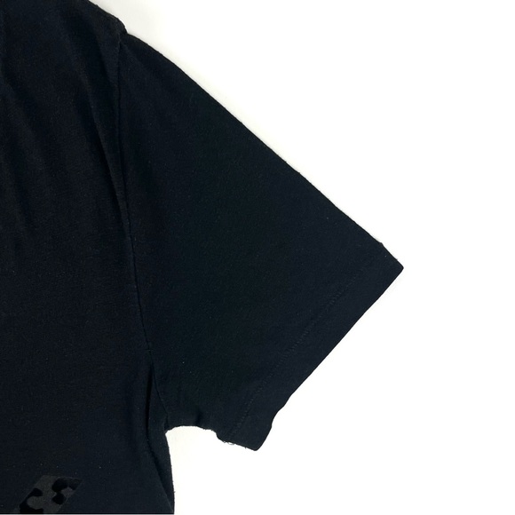 PINK Victoria’s Secret Black Velvet Cheetah Logo V-Neck Tee - Picture 7 of 7